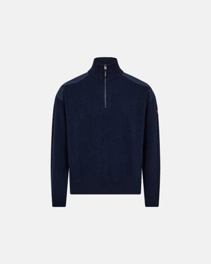 Dovre Pullover 'ribbed half zip' Ull Marineblå Dovre Pullover 'ribbed half zip' Ull Marineblå