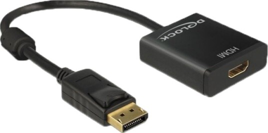 DeLock Aktiv DisplayPort til HDMI Adapter 4K 0,2 m Svart
