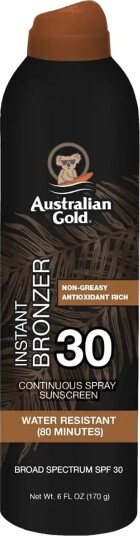Australian Gold Instant Bronzer Spray med SPF 30, Nude, 177 ml