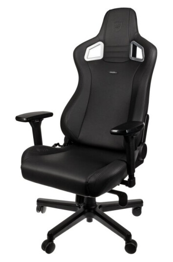 Noblechairs Epic Black Edition - Stol - Ergonomisk - Armlener - T-Formet - Tipping - Roterende - Vinyl Minneskumplast Kunstlær Stålramme Åpenporekaldskum - Svart Noblechairs Epic Black Edition - Stol - Ergonomisk - Armlener - T-Formet - Tipping - Roterende - Vinyl Minneskumplast Kunstlær Stålramme Åpenporekaldskum - Svart