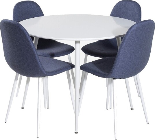 Venture Home   Spisegruppe Pia inkl. 4 stk spisestoler Penally   Hvit