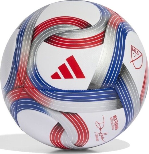 adidas Fotball MLS Training Hvit/Blå/Rød/Sølv Metallisk Str. 5