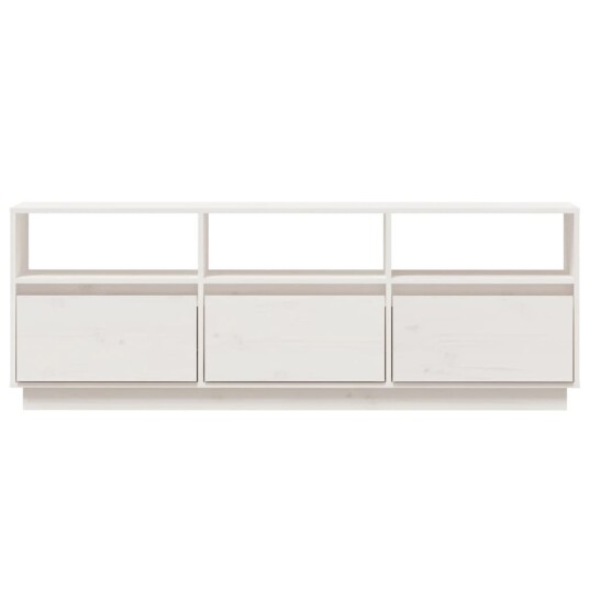 vidaXL TV-benk hvit 140x37x50 cm heltre furu