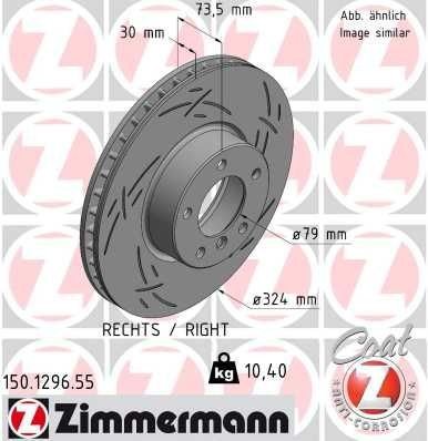 Bremseskive ZIMMERMANN 150.1296.55