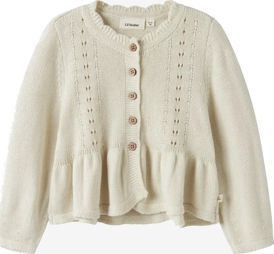 Lil"Atelier Nmframla Rir Ls Short Knit Card Lil TURTLEDOVE 98