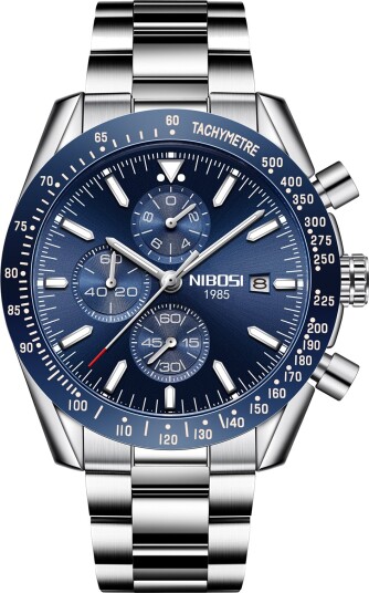 Nibosi Trackmaster Silver Blue Steel