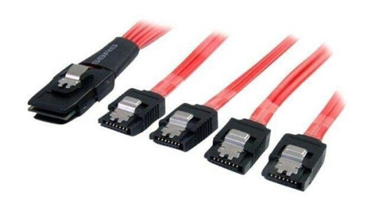 StarTech.com Serial Attached SCSI SAS Cable - SFF-8087 to 4x Latching SATA - Seriel ATA / SAS kabel