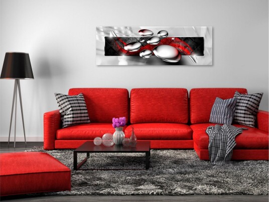 Tavla Shiny Stones 1 Part Narrow Red 135x45