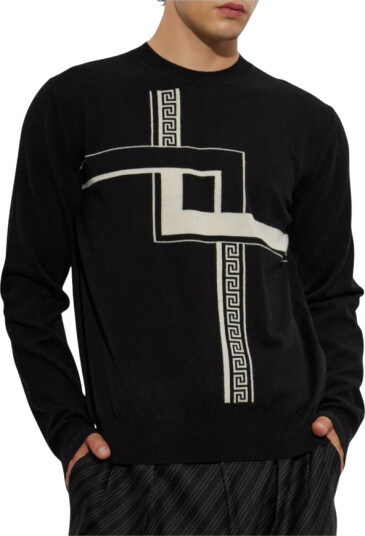 Versace Herre Strikkevarer Svart L,