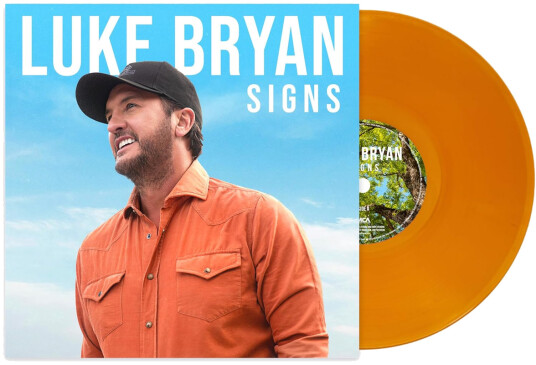Luke Bryan Signs Limited Edition Vinyl Hunt Orange