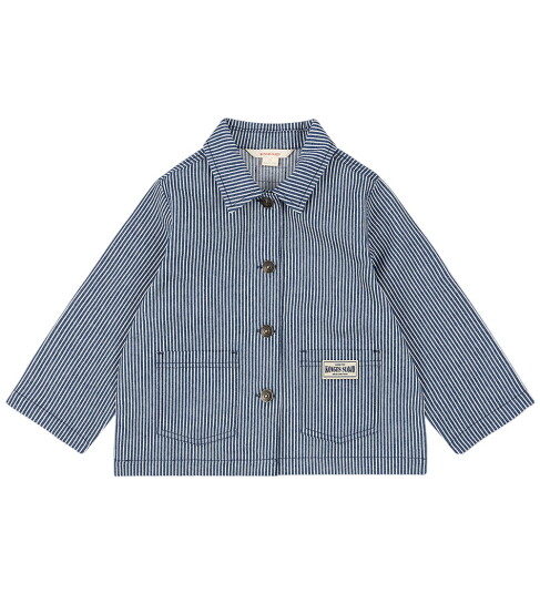 Konges Sløjd Jakke Lukas Blue Stripe 4 år 104 Overgangsjakke Blå
