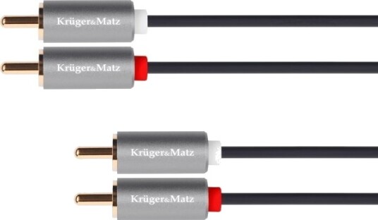 Kruger&Matz Rca Cinch X2 Til Rca Cinch X2 Kabel 5 M Grå 5060