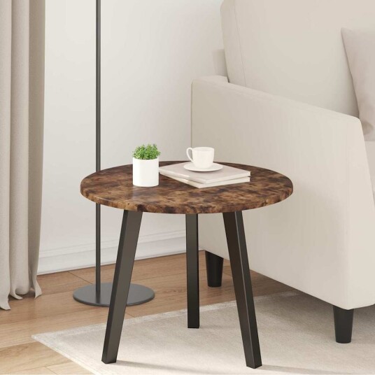 vidaXL Bordplate Ø 50 x 1,5 cm Rund Konstruert tre Røkt Eik vidaXL Bordplate Ø 50 x 1,5 cm Rund Konstruert tre Røkt Eik