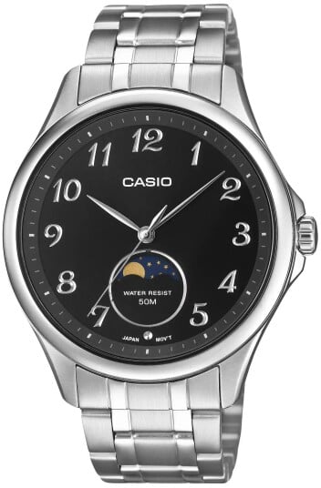 Casio Herreklokke MTP M110D 1AVER Timeless Collection Sort/Stål Ø42 Casio Herreklokke MTP M110D 1AVER Timeless Collection Sort/Stål Ø42