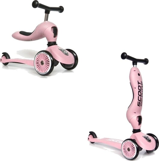 Scoot & Ride Scoot Og Ride Highwaykick 1 2I1 Sparkesykkel Barn Rosa Scoot & Ride Scoot Og Ride Highwaykick 1 2I1 Sparkesykkel Barn Rosa