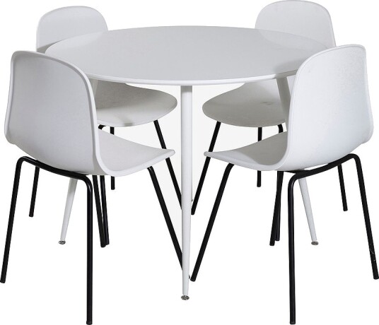 Venture Home Spisegruppe Plaza med 4 stk spisestoler Arctic Hvit Venture Home Spisegruppe Plaza med 4 stk spisestoler Arctic Hvit