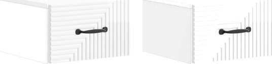  Vegghengt Nattbord 2 pcs Høgglans hvit 34,5 x 33 x 20 cm