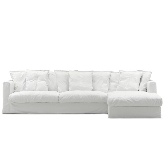 Decotique Le Grand Air 3 Seter Sofa Bomull Divan Høyre Hvit
