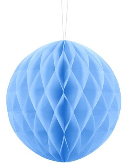 Partydeco Himmelblå Honeycomb Ball 20 cm