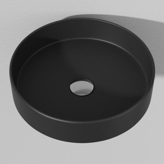 INR Iconic Nordic Rooms AIR Soak Porselen Ø390mm H110mm Matte Black INR-360013
