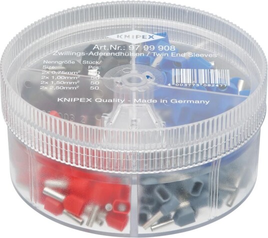 Knipex Ändhylssortiment Twin Isolerade 0,75 2,50mm² 200 Delar 9799908