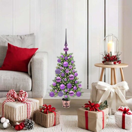  Juletre med 150 LED med stativ grønn 65 cm PE