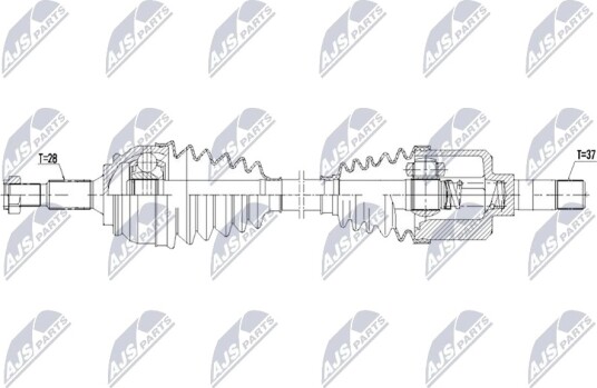 NTY NPW PE 129 Drivaksel