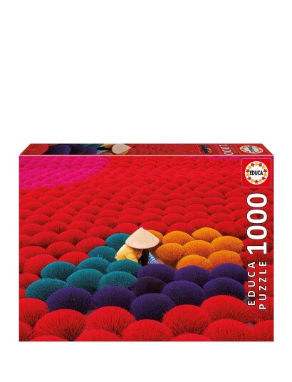 Educa Educa 1000 Incense Village Vietnam   Red   ONE SIZE