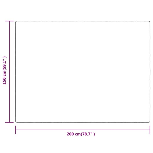 vidaXL Teppe kremhvit 150x200 cm polyester