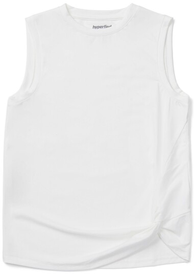 Hyperfied Jersey Knot Tank Top Snow White 146-152