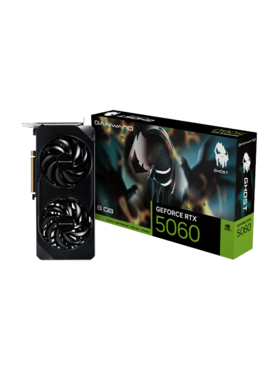 Gainward GeForce RTX 5060 Ghost 8GB GDDR7 Grafikkort med HDMI og 3xDisplayPort Gainward GeForce RTX 5060 Ghost 8GB GDDR7 Grafikkort med HDMI og 3xDisplayPort