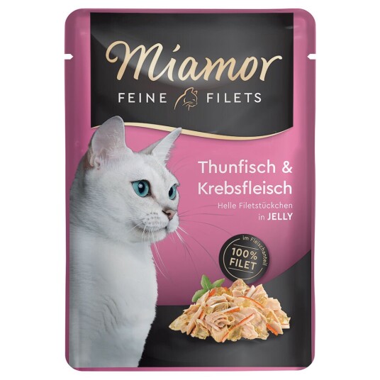 Miamor Fine Filéter I Gelè 6 X 100 G Tunfisk & Kreps