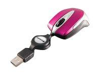 Verbatim Go Mini Optical Travel Mouse - Mus - høyre- og venstrehåndet - optisk - 3 knapper - kablet - USB - varm rosa Verbatim Go Mini Optical Travel Mouse - Mus - høyre- og venstrehåndet - optisk - 3 knapper - kablet - USB - varm rosa