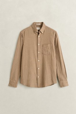 Gant Reg Windblown Flannel Check Shirt   Beige   XXXL