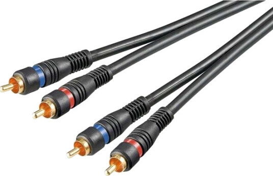 Pro RCA Lydkabel 0.2m - Skjermet - Svart Pro RCA Lydkabel 0.2m - Skjermet - Svart