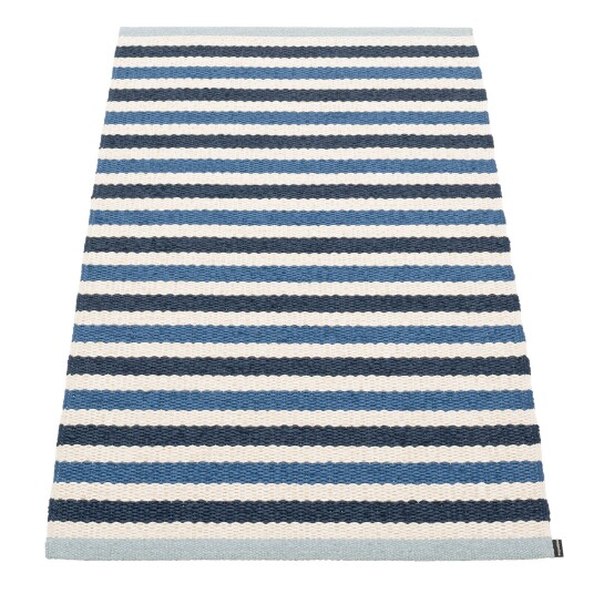 Pappelina Teo gulvteppe 70 cm x 120 cm, denim/blue/vanilla