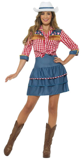 Smiffys Rodeo Dame Karnevalskostyme Small Smiffys Rodeo Dame Karnevalskostyme Small