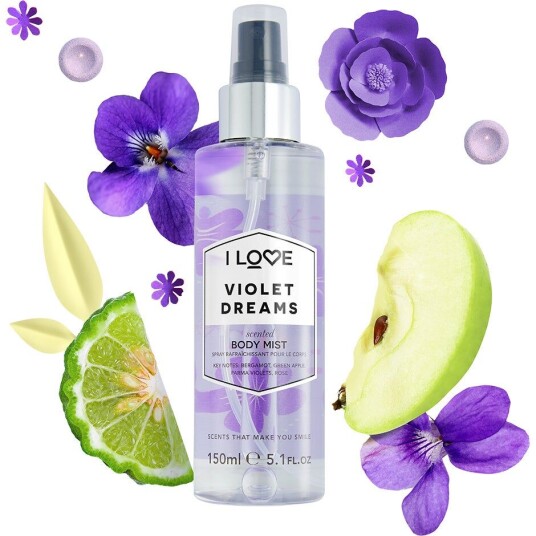 I love… Violet Dreams 150 ml Body Mist I love… Violet Dreams 150 ml Body Mist