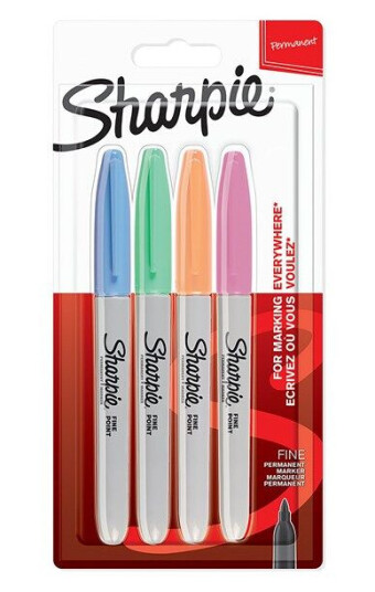 Sharpie Permanent Markers Fine Point Pastel Colours 4 Count Sharpie Permanent Markers Fine Point Pastel Colours 4 Count