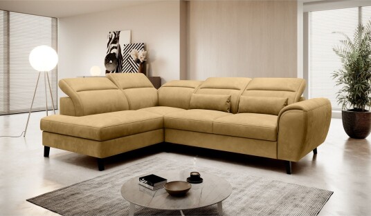 Sajda Sovesofa m. Sjeselong 3 seter Gul