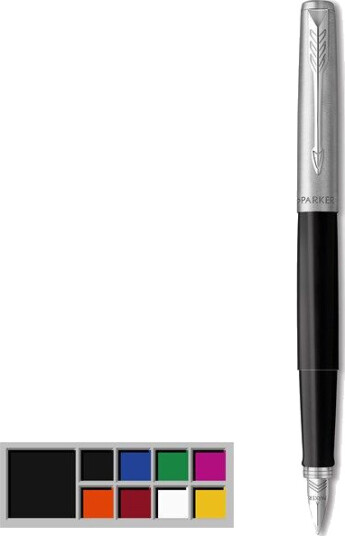 Parker Jotter Originals Fountain Pen  Classic Svart Finish  Medium Nib  Blå & Svart Ink