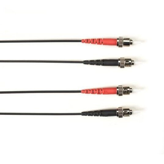 BLACK BOX OM4 MM FO PATCH CABLE DUPLX, PLENUM, BLACK, STST