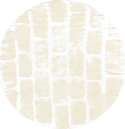 Rundt teppe   Cyrus Natural Cotton Shaggy off white Størrelse: Ø 200 cm