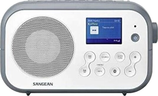 Sangean DPR-42BT DAB+ Bluetooth Bærbar Radio Hvit-Grå Sangean DPR-42BT DAB+ Bluetooth Bærbar Radio Hvit-Grå