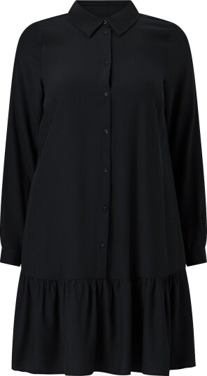 Zizzi Kjole Ejannie L/S Abk Dress Svart