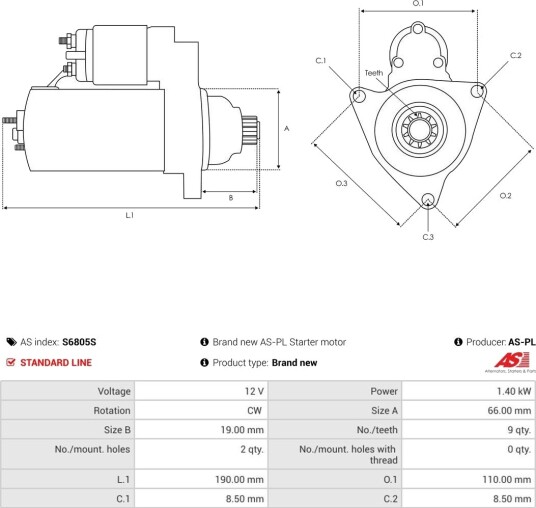 AS-PL S6805S Starter