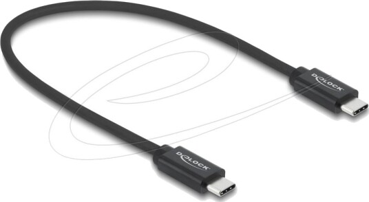 Delock Usb-Kabel Usb-C Hann Til Usb-C Hann Usb 3.2 48 V 5 A 50 Cm 8 K 30 Hz 7680 X 4320 Støtte 4 K 144 Hz 3840 X 2160 Støtte Up To 40 Gbps Data Transfer Rate Støtte For Power Delivery 3,1 Up To 240W Charging Power Svart