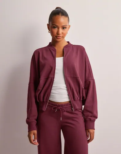 Nelly   Rød   Zipper Bomber Sweat