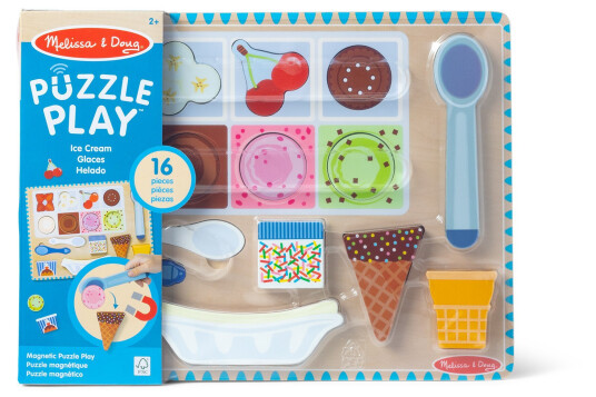 Melissa & Doug 2-i-1 lekesett og puslespill Iscafé 16 deler Melissa & Doug 2-i-1 lekesett og puslespill Iscafé 16 deler