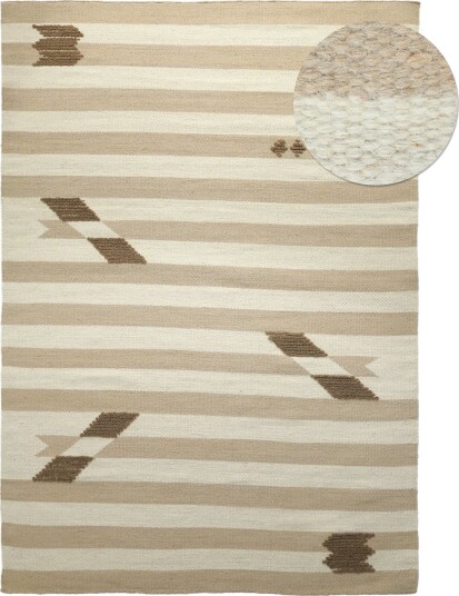 Ullteppe Serpa krem Størrelse: 80 x 150 cm